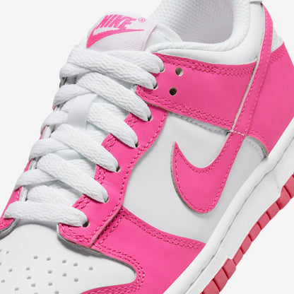 Nike Dunk Low 'White / Laser Fuchsia' (2022) (GS) [FB9109-102] Athletic Basketball Skateboarding Sports Sneakers in White / Laser Fuchsia for Unisex Youth Kids Junior Boys Girls - AVBL MRKT (7)