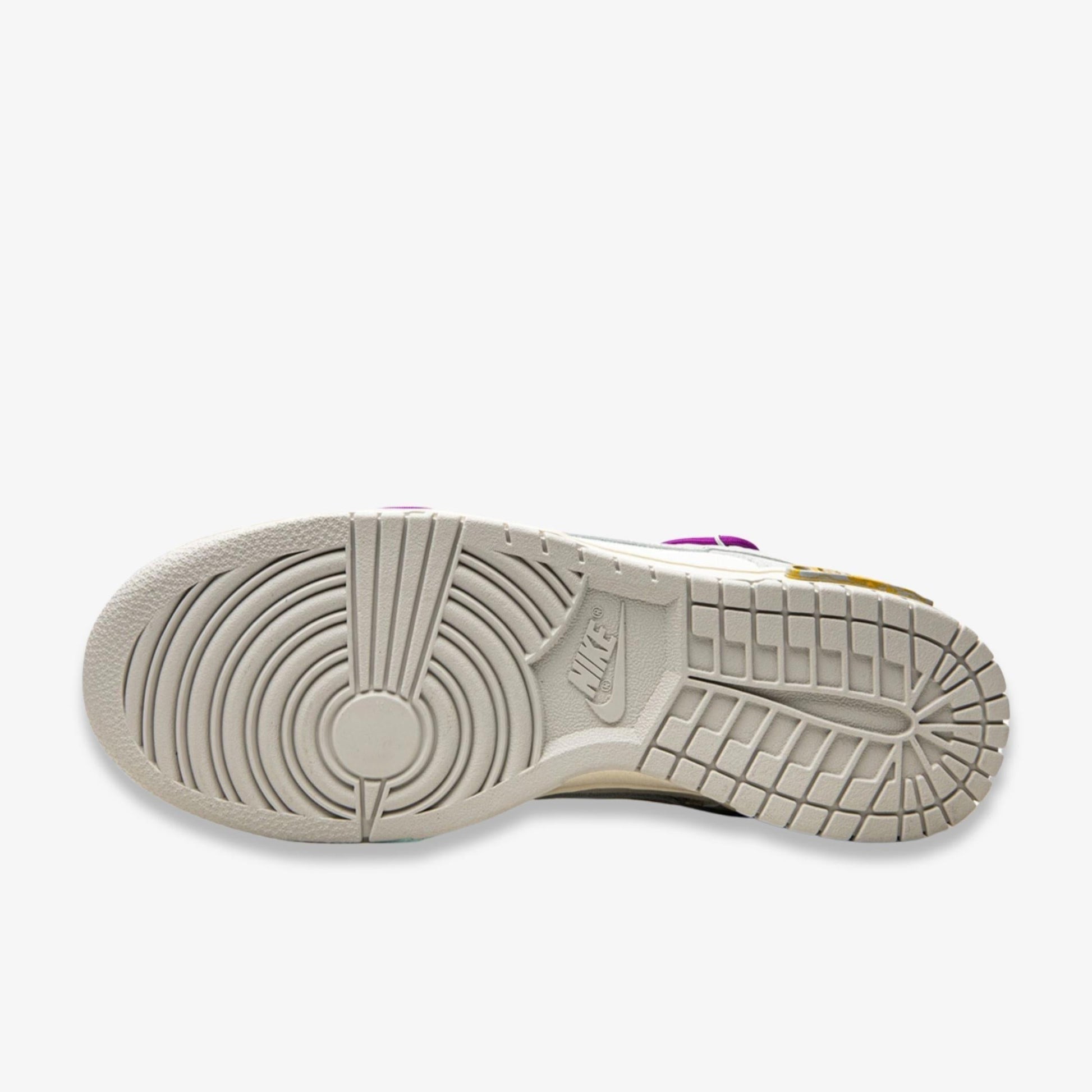Nike Dunk Low x Off-White 'Lot 21 of 50' (2021) [DM1602-100] Athletic Basketball Skateboarding Sports Sneakers in Sail / Neutral Grey - Hyper Violet for Unisex Adult Mens - AVBL MRKT (5)