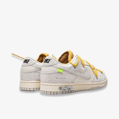 Nike Dunk Low x Off-White 'Lot 39 of 50' (2021) [DJ0950-109] Athletic Basketball Skateboarding Sports Sneakers in Sail / Neutral Grey - Amarillo for Unisex Adult Mens - AVBL MRKT (4)