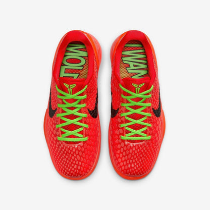 Nike Kobe 6 Protro 'Reverse Grinch' (2023) (GS) [FV9676-600] Athletic Basketball Sports Sneakers in Bright Crimson / Black - Electric Green for Unisex Youth Kids Junior Boys Girls - AVBL MRKT (5)