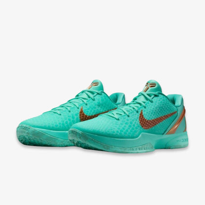 Nike Kobe 6 Protro x Jalen Brunson 'Statue of Liberty' (2025) [IQ5774-300] Athletic Basketball Sports Sneakers in Hyper Turquoise / Metallic Copper for Unisex Adult Mens - AVBL MRKT (1)