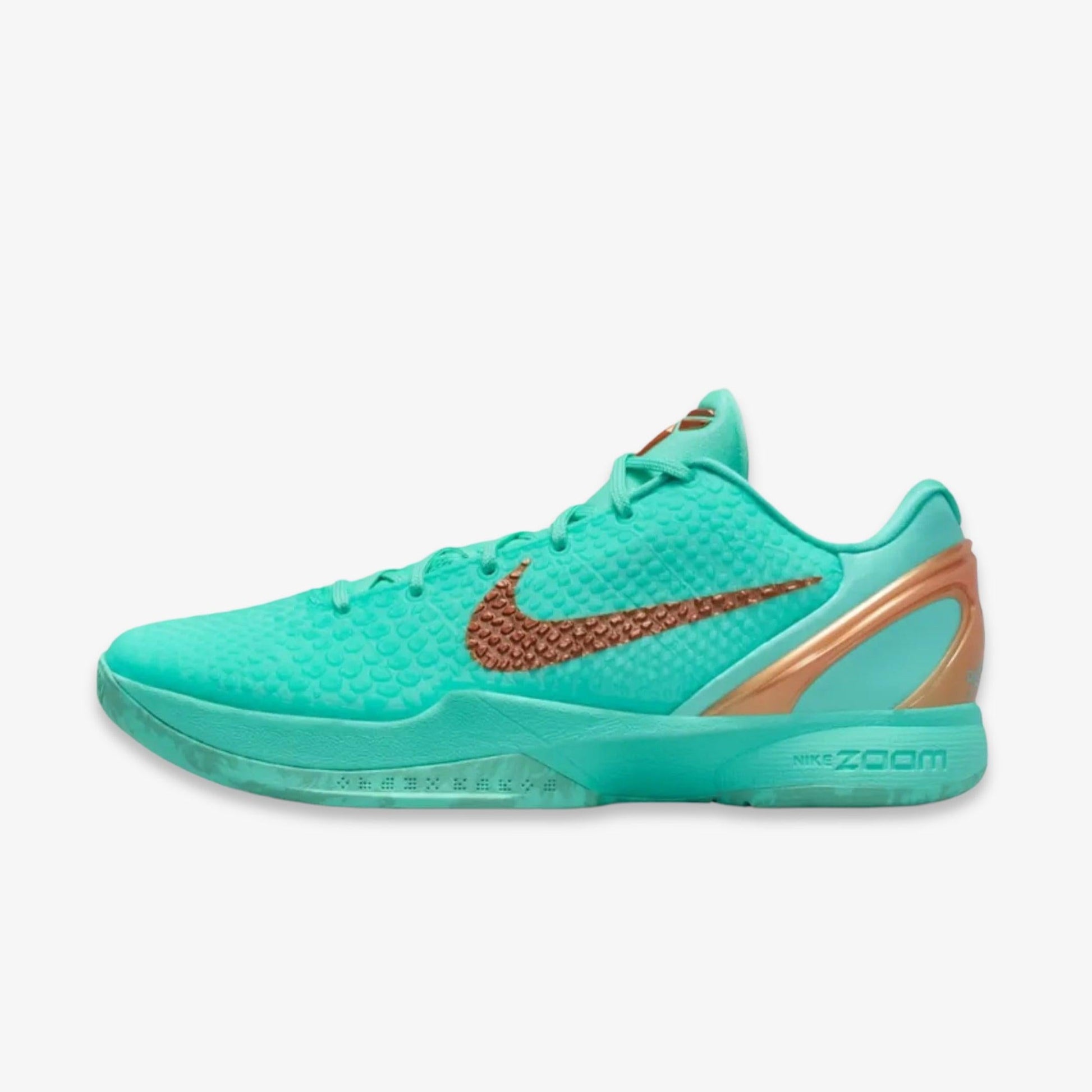 Nike Kobe 6 Protro x Jalen Brunson 'Statue of Liberty' (2025) [IQ5774-300] Athletic Basketball Sports Sneakers in Hyper Turquoise / Metallic Copper for Unisex Adult Mens - AVBL MRKT (2)