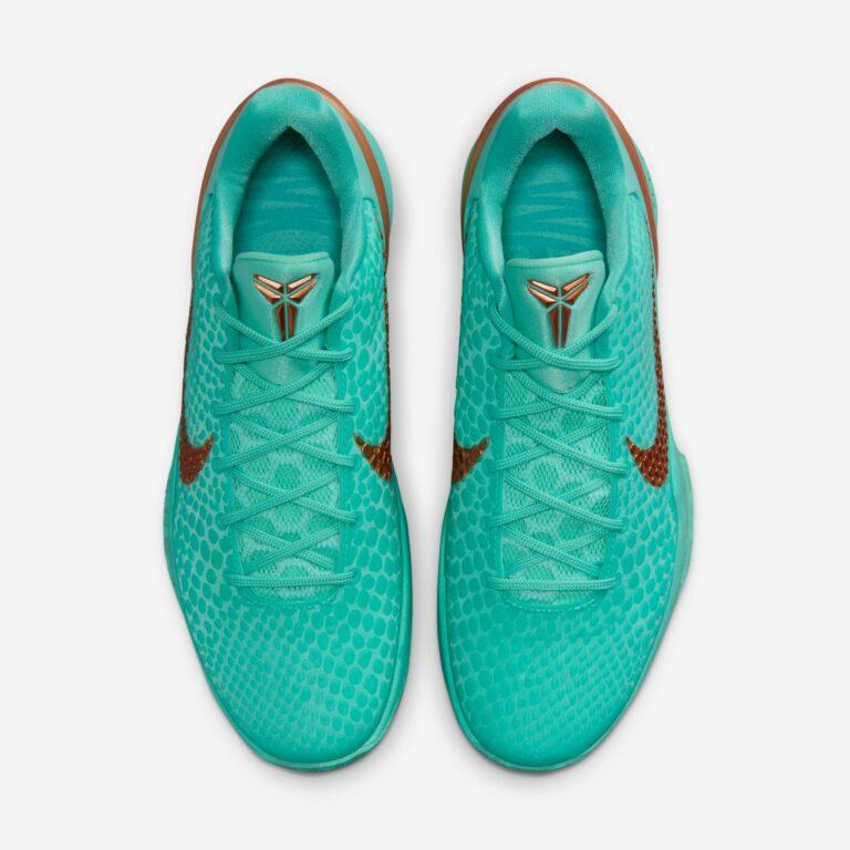 Nike Kobe 6 Protro x Jalen Brunson 'Statue of Liberty' (2025) [IQ5774-300] Athletic Basketball Sports Sneakers in Hyper Turquoise / Metallic Copper for Unisex Adult Mens - AVBL MRKT (5)