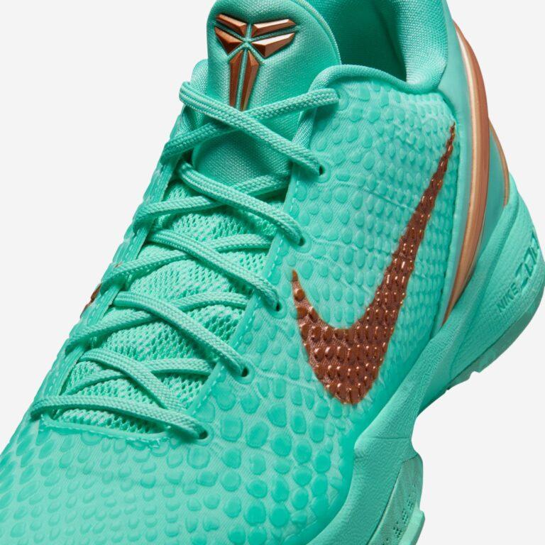 Nike Kobe 6 Protro x Jalen Brunson 'Statue of Liberty' (2025) [IQ5774-300] Athletic Basketball Sports Sneakers in Hyper Turquoise / Metallic Copper for Unisex Adult Mens - AVBL MRKT (7)