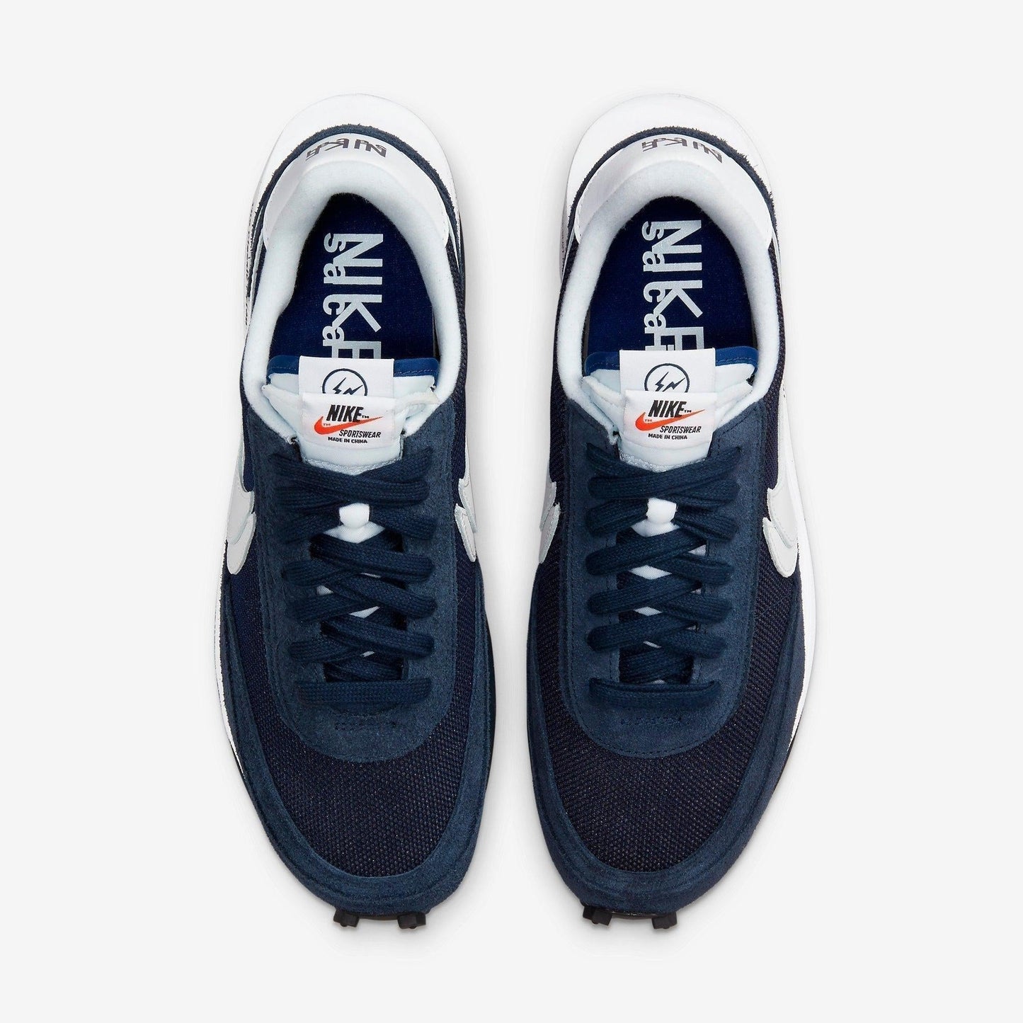 Nike LD Waffle x Sacai x Fragment Design 'Blue Void' (2021) [DH2684-400] Athletic Casual Fashion Running Sports Sneakers in Blue Void / White - Obsidian - White for Unisex Adult Mens - AVBL MRKT (5)