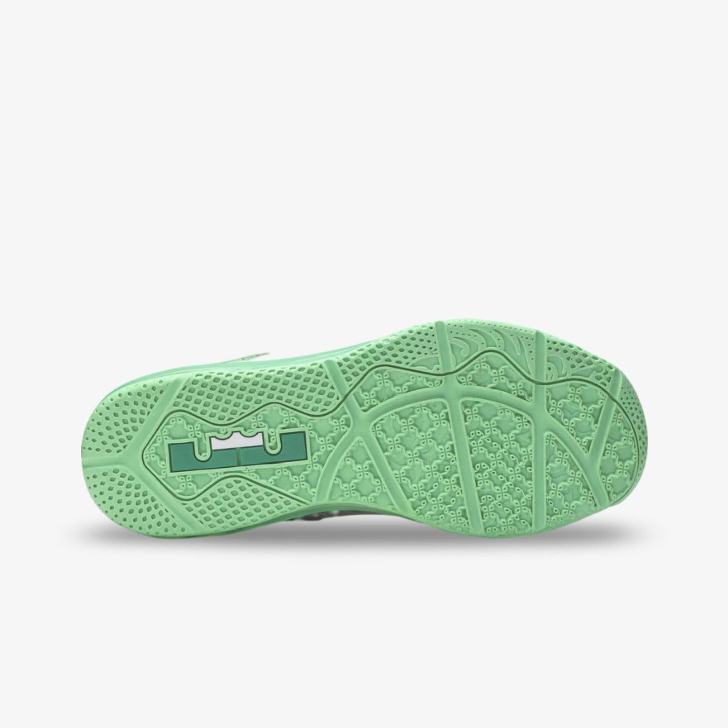 Nike LeBron 11 Low 'Easter' (2014) [642849-100] Athletic Basketball Sports Sneakers in White / Green Metallic for Unisex Adult Mens - AVBL MRKT (6)