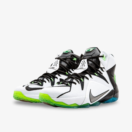 Nike LeBron 12 AS 'All-Star Game' (2015) [742549-190] Athletic Basketball Sports Sneakers in White / Multi-Color - Black - Volt for Unisex Adult Mens - AVBL MRKT (1)