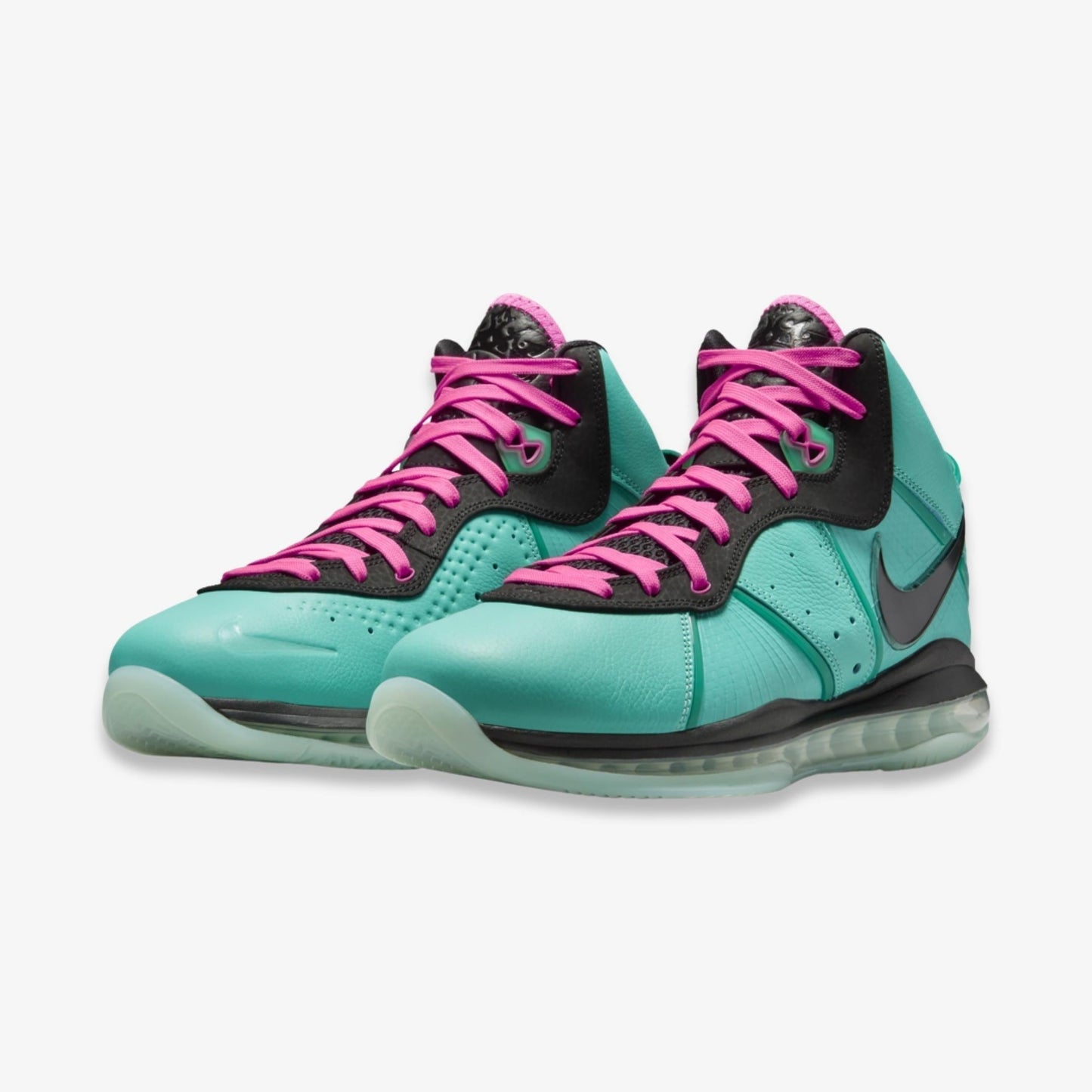 Nike LeBron 8 QS 'South Beach' (2021) [CZ0328-400] Athletic Basketball Sports Sneakers in Retro / Black - Pink Flash - Aqua for Unisex Adult Mens - AVBL MRKT (1)