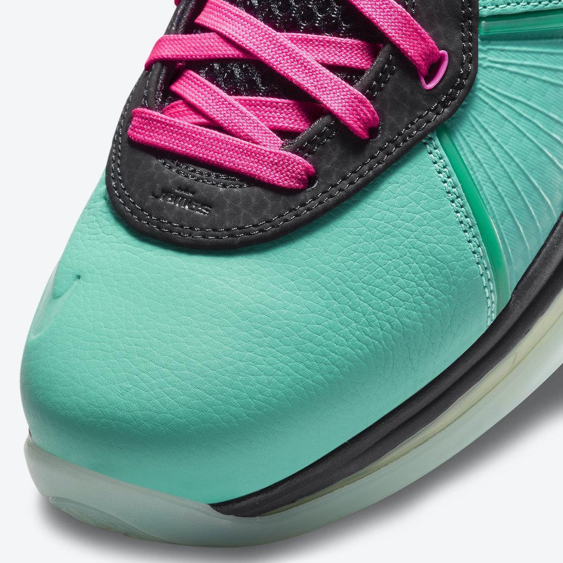 Nike LeBron 8 QS 'South Beach' (2021) [CZ0328-400] Athletic Basketball Sports Sneakers in Retro / Black - Pink Flash - Aqua for Unisex Adult Mens - AVBL MRKT (6)