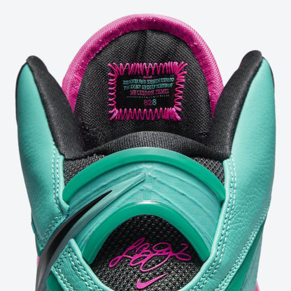 Nike LeBron 8 QS 'South Beach' (2021) [CZ0328-400] Athletic Basketball Sports Sneakers in Retro / Black - Pink Flash - Aqua for Unisex Adult Mens - AVBL MRKT (9)