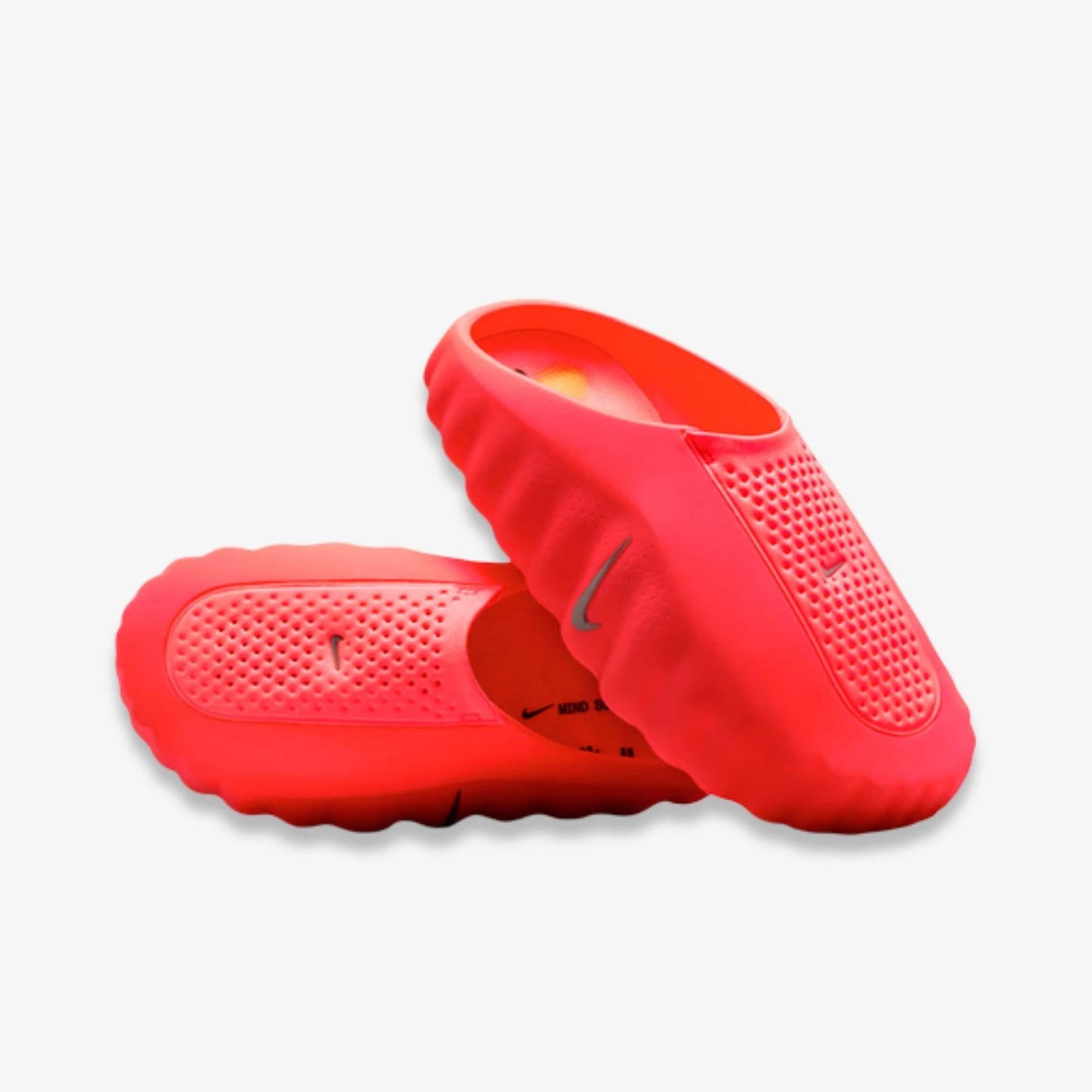 Nike Mind 001 Pregame Mule 'Solar Red / Hyper Crimson - Black - Chrome' (2026) (Womens) [HQ4309-600] Athletic Casual Fashion Slides Sandals for Unisex Adult Female Ladies Girls WMNS - AVBL MRKT (1)