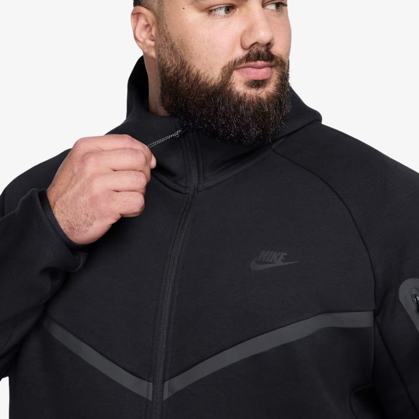 Nike NSW Tech Fleece Windrunner Full Zip-Up Hooded Jacket Black (Mens) [HV0949-010] Casual Fashion Hoodie Sweater for Unisex Adult Mens Hypebeast - AVBL MRKT (9)