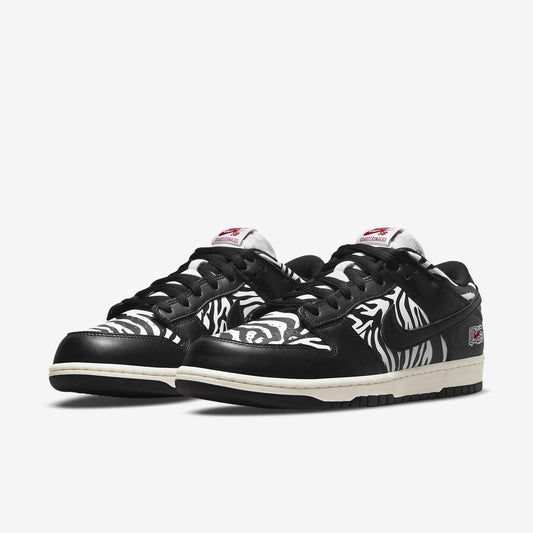 Nike SB Dunk Low OG QS x Quartersnacks 'Zebra' (2021) [DM3510-001] Athletic Basketball Skateboarding Sports Sneakers in Black / White for Unisex Adult Mens - AVBL MRKT (1)