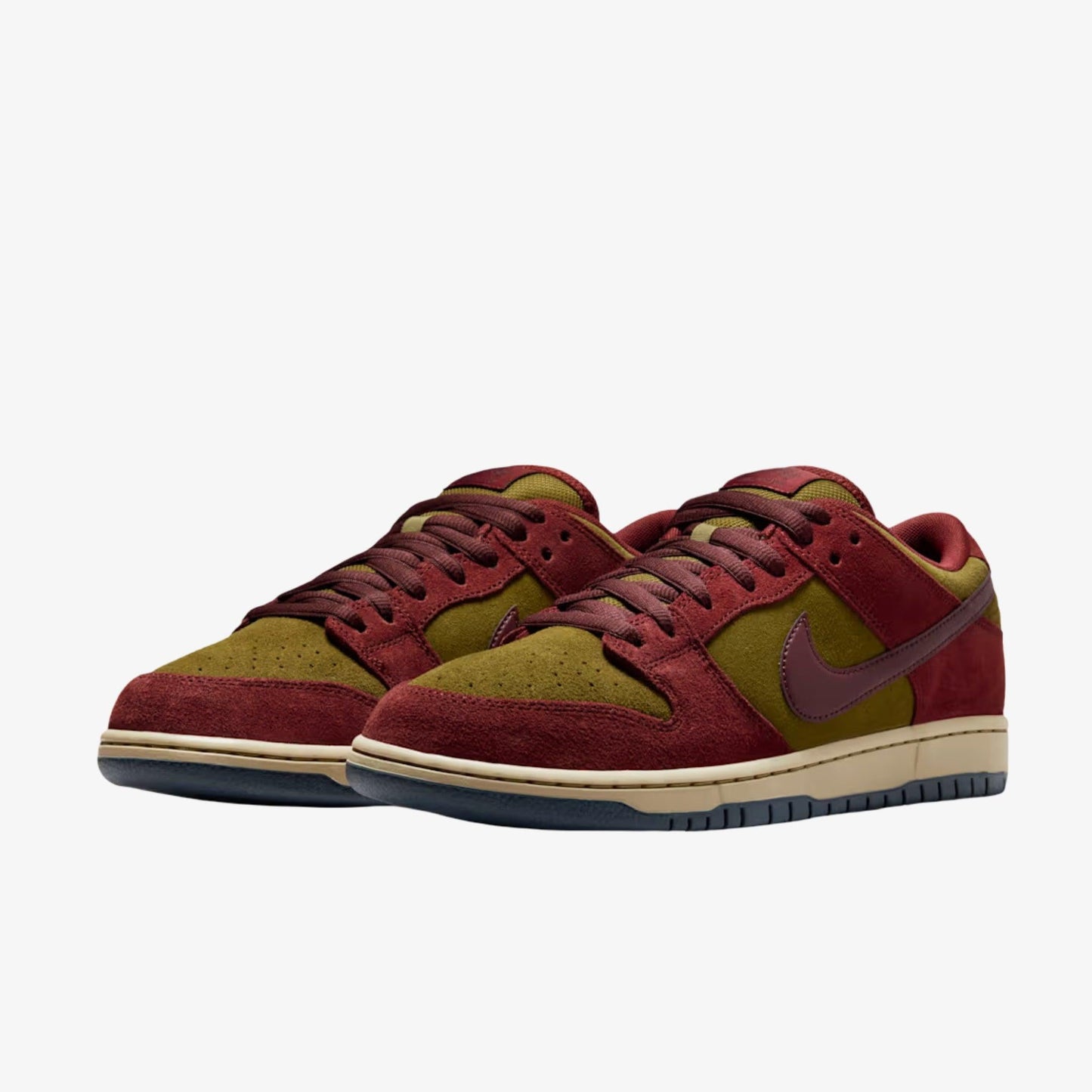 Nike SB Dunk Low Pro 'Dark Team Red / Olive Flak' (2025) [HQ1625-600] Athletic Basketball Skateboarding Sports Sneakers in Dark Team Red / Burgundy Crush - Olive Flak - Armory Navy for Unisex Adult Mens - AVBL MRKT (1)