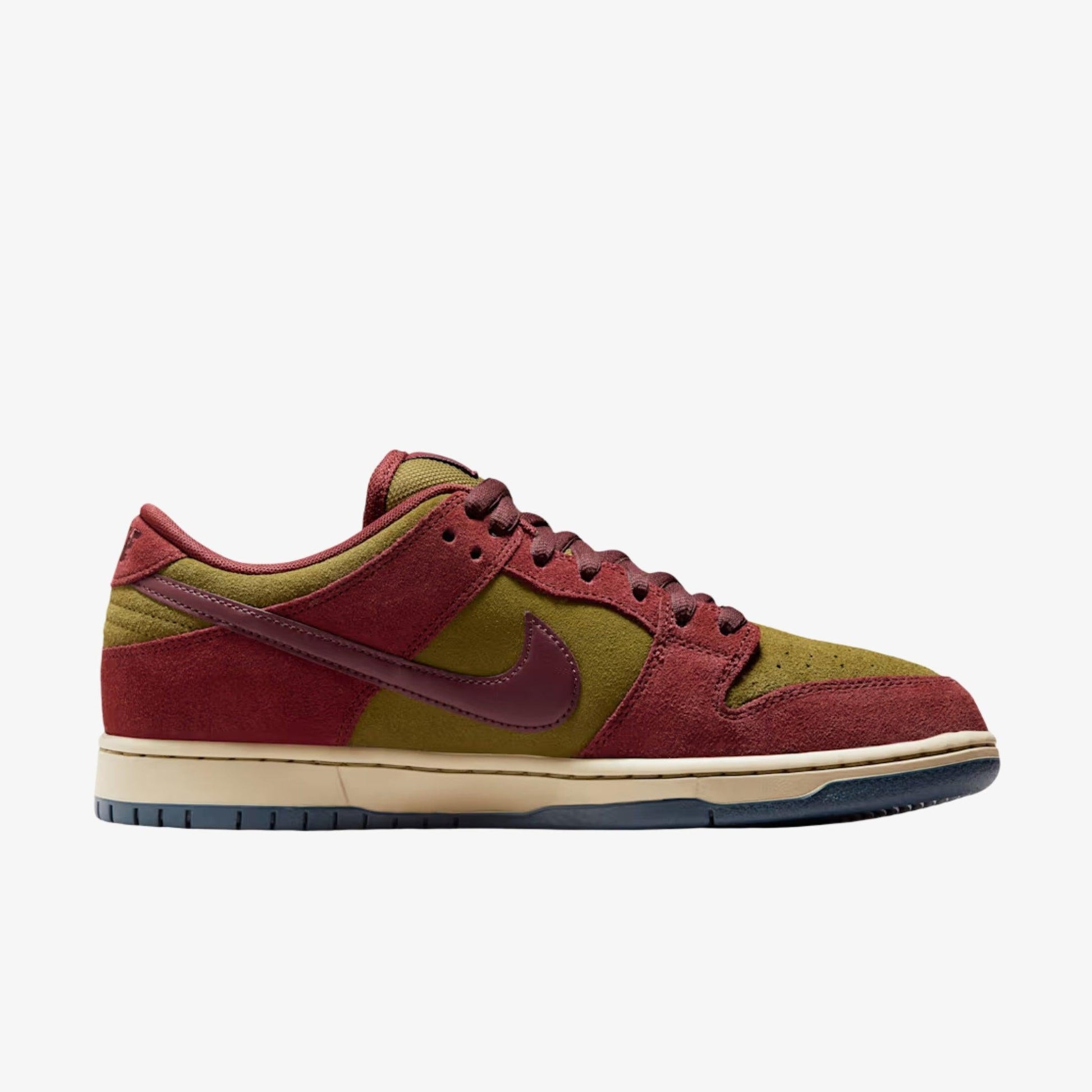Nike SB Dunk Low Pro 'Dark Team Red / Olive Flak' (2025) [HQ1625-600] Athletic Basketball Skateboarding Sports Sneakers in Dark Team Red / Burgundy Crush - Olive Flak - Armory Navy for Unisex Adult Mens - AVBL MRKT (4)
