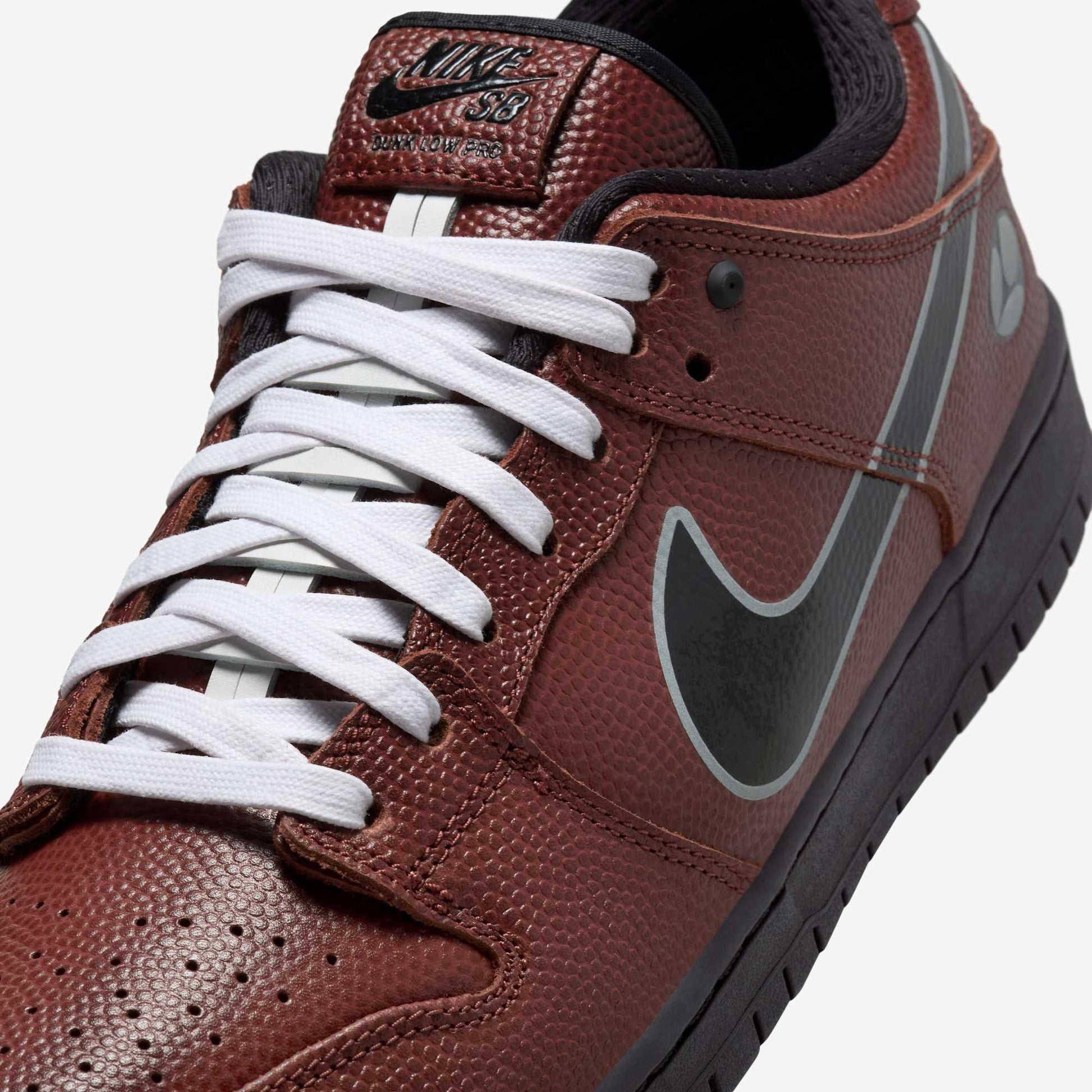 Nike SB Dunk Low Pro QS x Limosine Skateboards 'Limo / Pebbled Football Leather' (2025) [HJ4131-200] Athletic Basketball Skateboarding Sports Sneakers in Dark Pony / Black - Silver - White for Unisex Adult Mens - AVBL MRKT (7)
