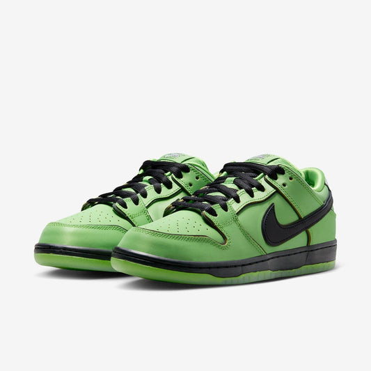 Nike SB Dunk Low Pro QS x The Powerpuff Girls 'Buttercup' (2023) [FZ8319-300] Athletic Basketball Skateboarding Sports Sneakers in Mean Green / Black - Lotus Pink for Unisex Adult Mens - AVBL MRKT (1)