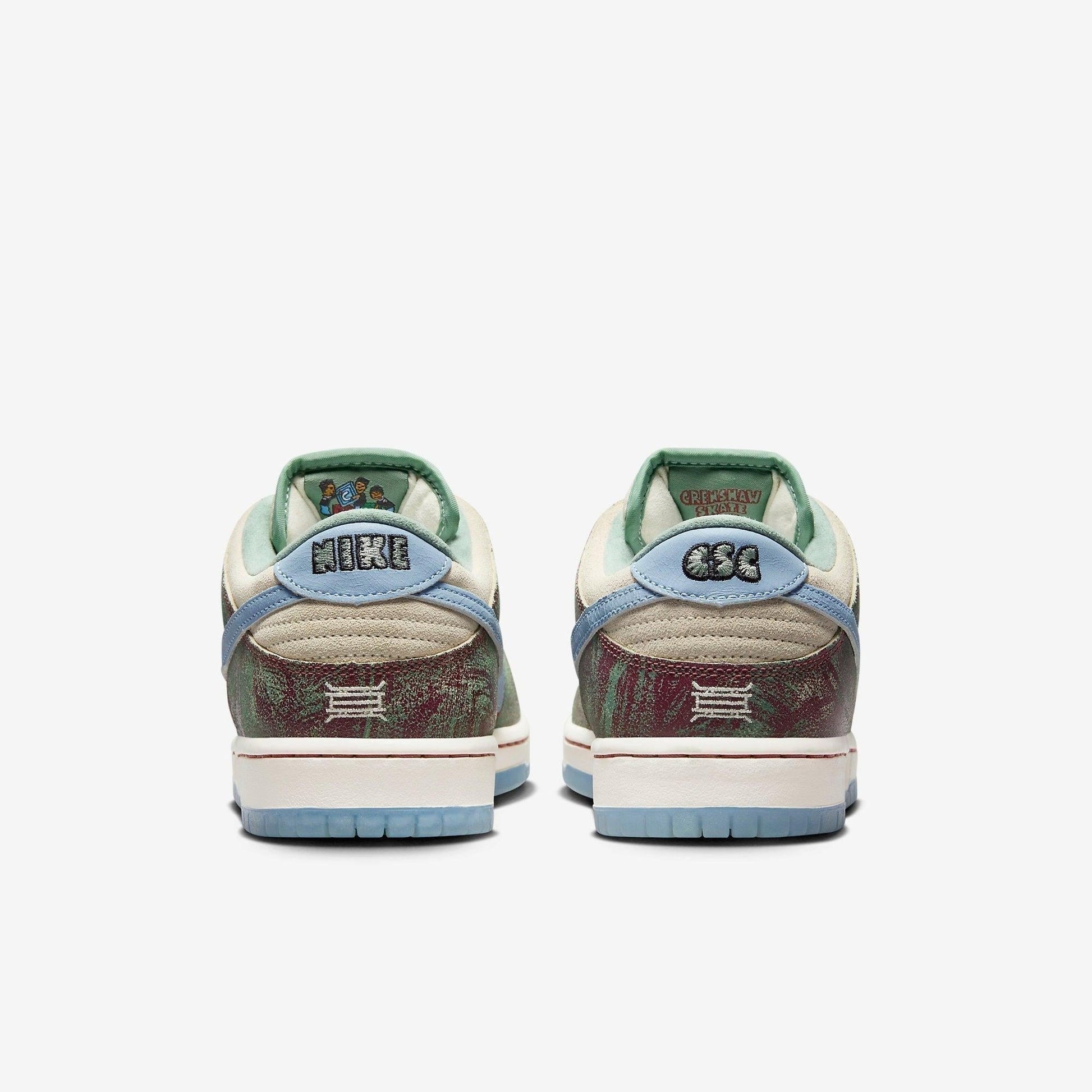 Nike SB Dunk Low x Crenshaw Skate Club 'Cedar' (2023) [FN4193-100] Athletic Basketball Skateboarding Sports Sneakers in Sail / Light Blue - Cedar for Unisex Adult Mens - AVBL MRKT (6)