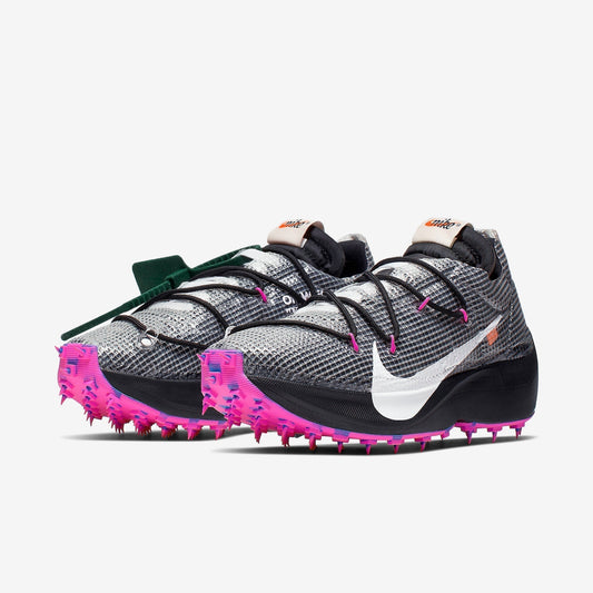 Nike Vapor Street x Off-White 'Laser Fuchsia' (2019) (Womens) [CD8178-001] Athletic Casual Fashion Running Sports Sneakers in Black / White - Black for Unisex Adult Female Ladies Girls WMNS - AVBL MRKT (1)