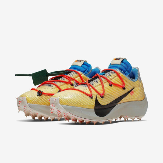 Nike Vapor Street x Off-White 'Tour Yellow' (2019) (Womens) [CD8178-700] Athletic Casual Fashion Running Sports Sneakers in Tour Yellow / Black - Light Bone for Unisex Adult Female Ladies Girls WMNS - AVBL MRKT (1)