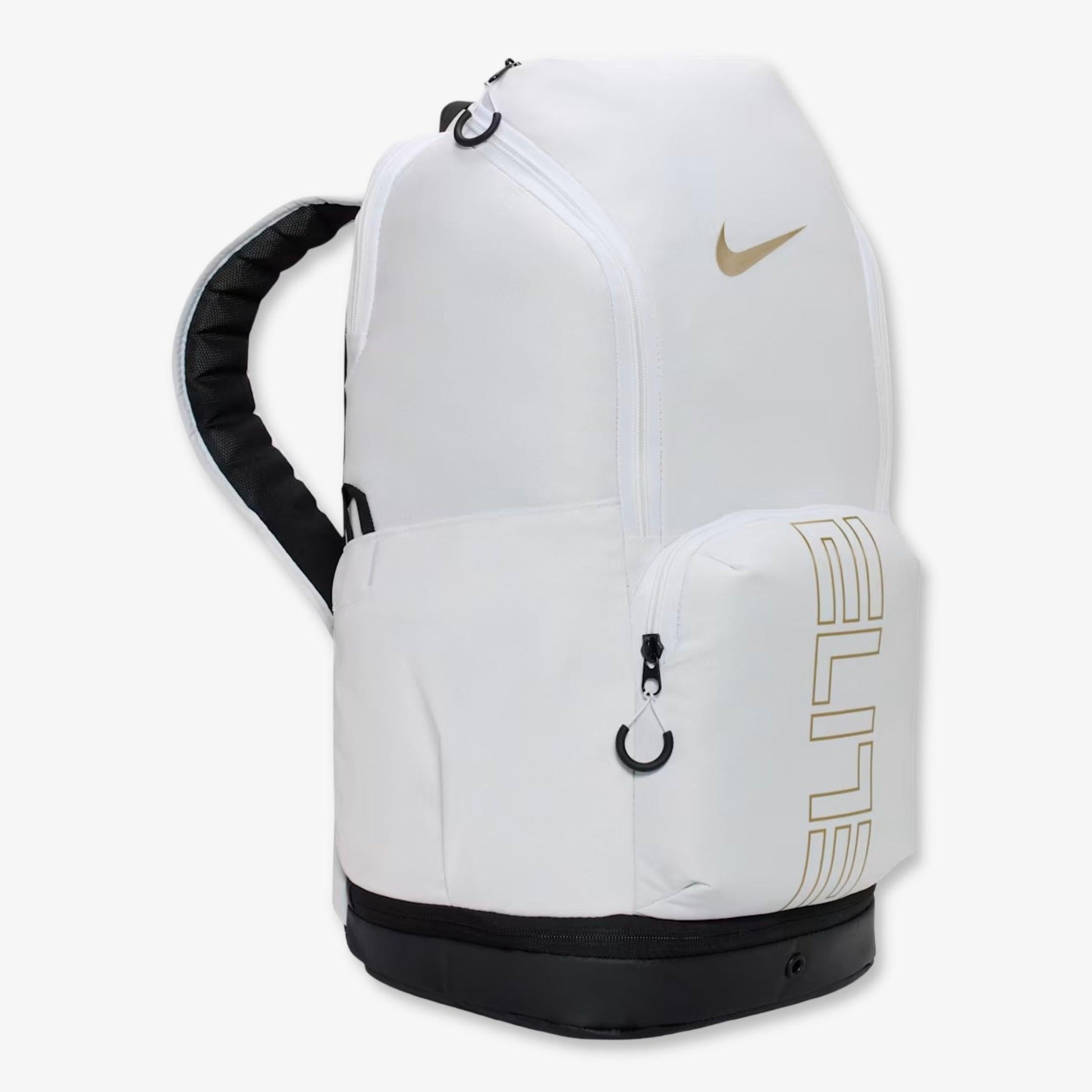 Nike Varsity Elite Backpack (32L) White / Metallic Gold [HM9965-100] Casual Fashion Bookbag for Unisex Adult Mens Womens Kids GS Youth Hypebeast - AVBL MRKT (1)