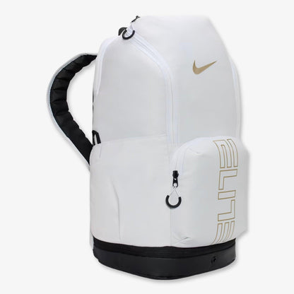Nike Varsity Elite Backpack (32L) White / Metallic Gold [HM9965-100] Casual Fashion Bookbag for Unisex Adult Mens Womens Kids GS Youth Hypebeast - AVBL MRKT (1)