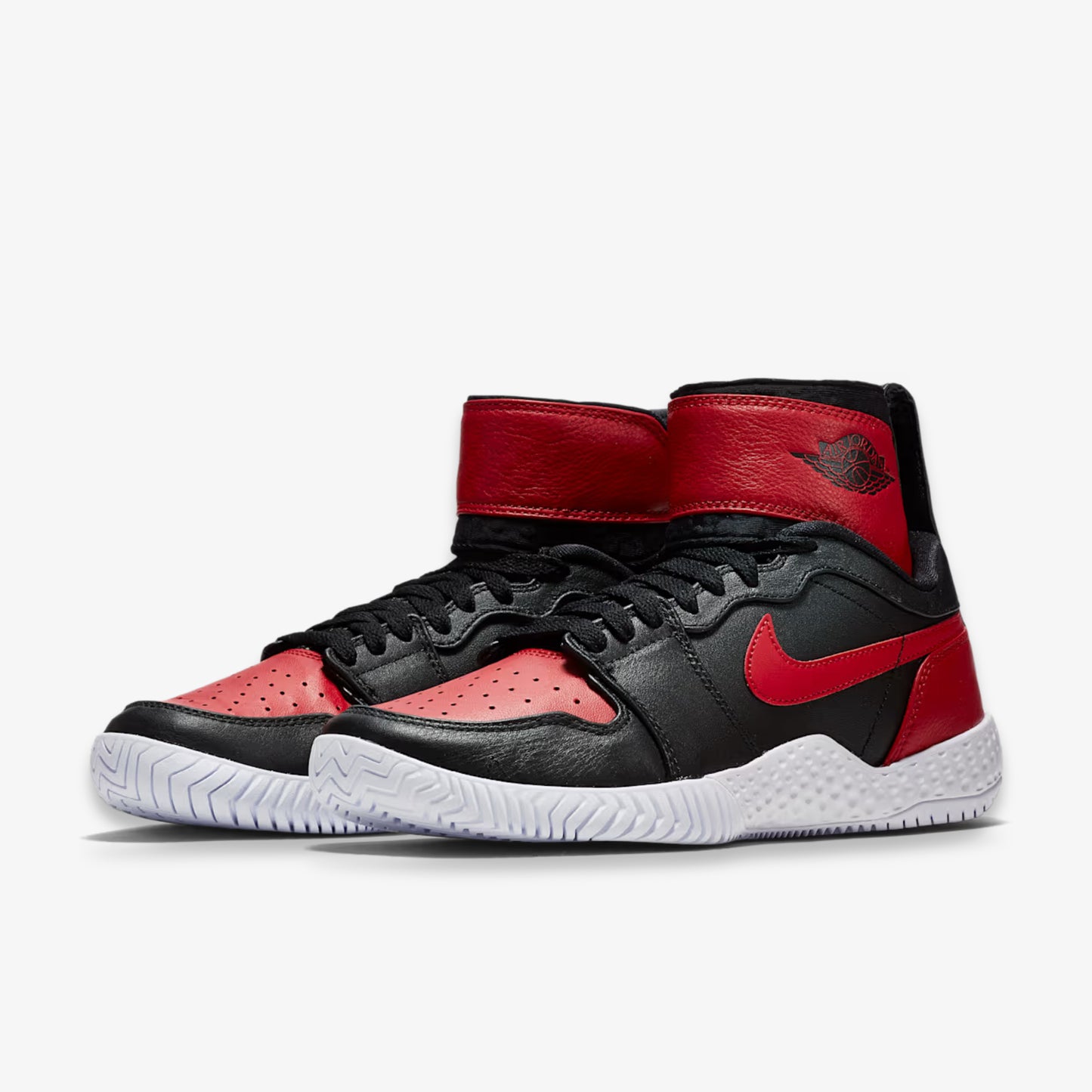 Nike x Air Jordan x Serena Williams Court Flare AJ1 'Bred' (2017) (Womens) [878458-023] Athletic Tennis Basketball Gym Sports Sneakers in for Unisex Adult Female Ladies Girls - AVBL MRKT (1)
