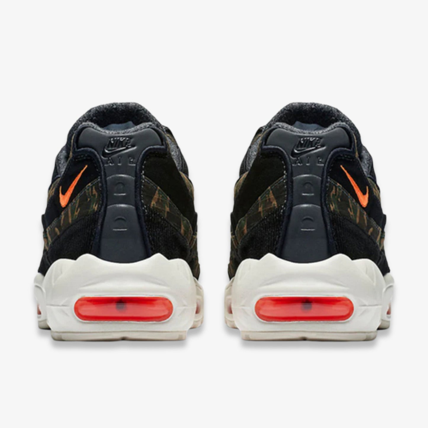 Nike x Carhartt WIP Air Max 95 'Camo' (2018) [AV3866-001] Athletic Casual Fashion Running Sports Sneakers in Black / Total Orange - Sail for Unisex Adult Mens - AVBL MRKT (5)
