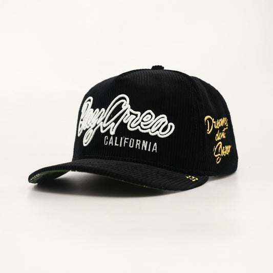 OG BA: From the Bay to the World Snapback (Black Corduroy) - AVBL MRKT (1)