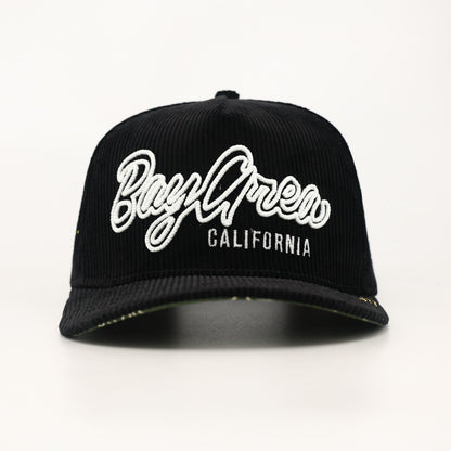 OG BA: From the Bay to the World Snapback (Black Corduroy) - AVBL MRKT (2)