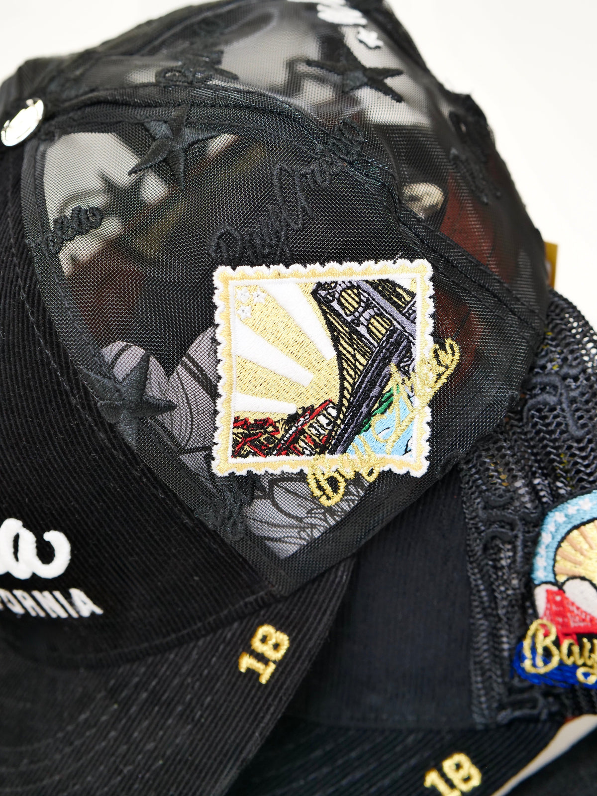 OG BA: From the Bay to the World Trucker (Black Corduroy/Mesh) - AVBL MRKT (2)