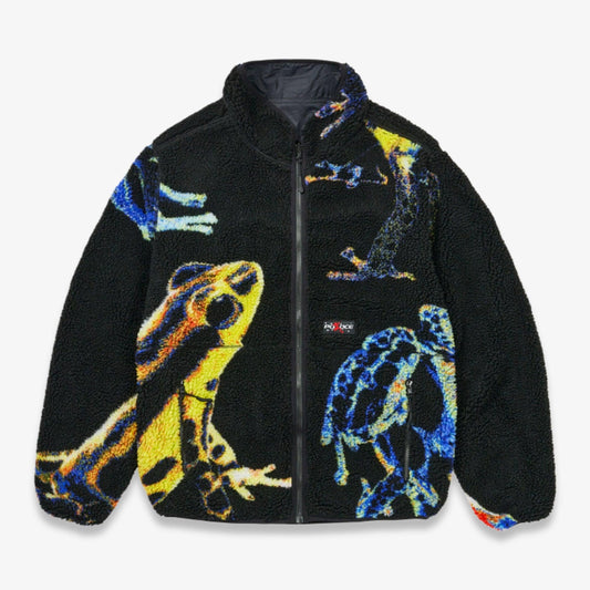 Palace 'Frogger' Reversible Fleece Jacket Black Frog (FW25) [P29JK019] Casual Fashion Winter Coat for Unisex Adult Mens Hypebeast - AVBL MRKT (1)