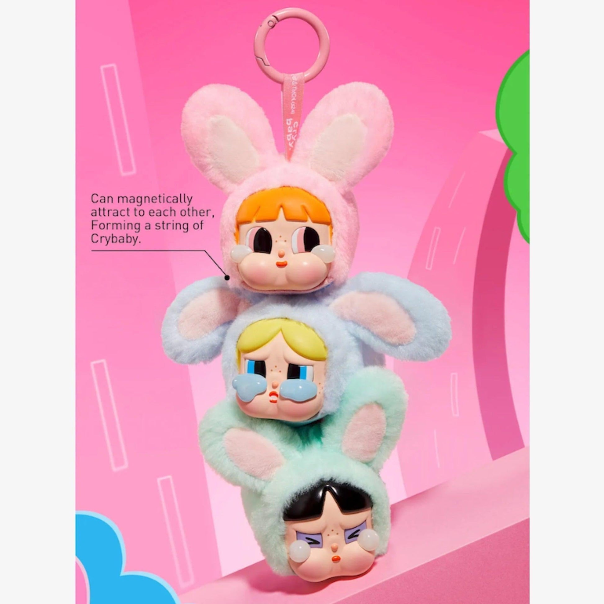Pop Mart CRYBABY x The Powerpuff Girls Vinyl Face Plush Pendant (Single Blind Box) Fashion Collectible Toy for Unisex Kids GS Youth Baby Toddler Adult Womens Hypebeast - AVBL MRKT (13)