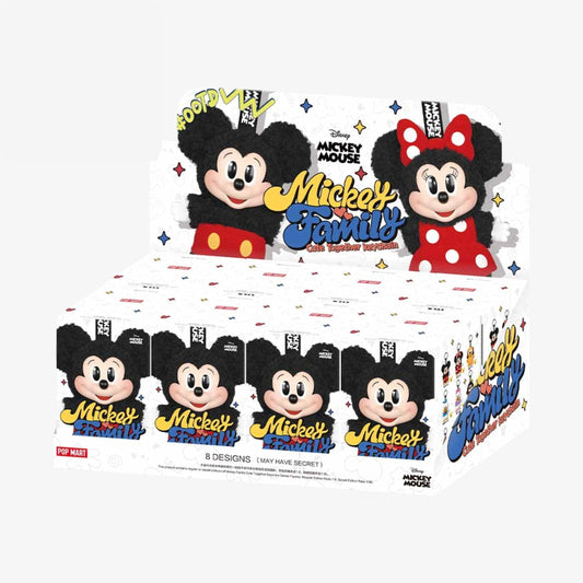 Pop Mart x Disney Mickey Family Cute Together Series Vinyl Face Plush Keychain (Sealed Case of 8 Blind Boxes) Fashion Collectible Toy for Unisex Kids GS Youth Baby Toddler Adult Womens Hypebeast - AVBL MRKT (1)