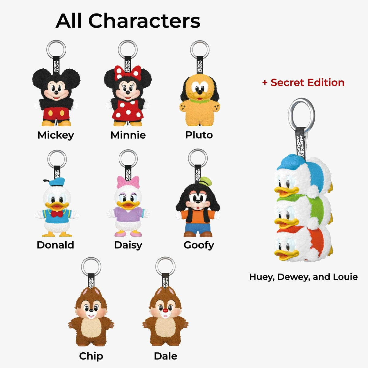Pop Mart x Disney Mickey Family Cute Together Series Vinyl Face Plush Keychain (Single Blind Box) - AVBL MRKT (4)
