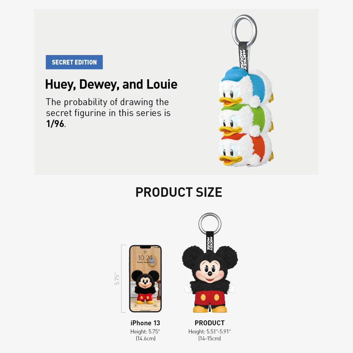 Pop Mart x Disney Mickey Family Cute Together Series Vinyl Face Plush Keychain (Single Blind Box) - AVBL MRKT (5)