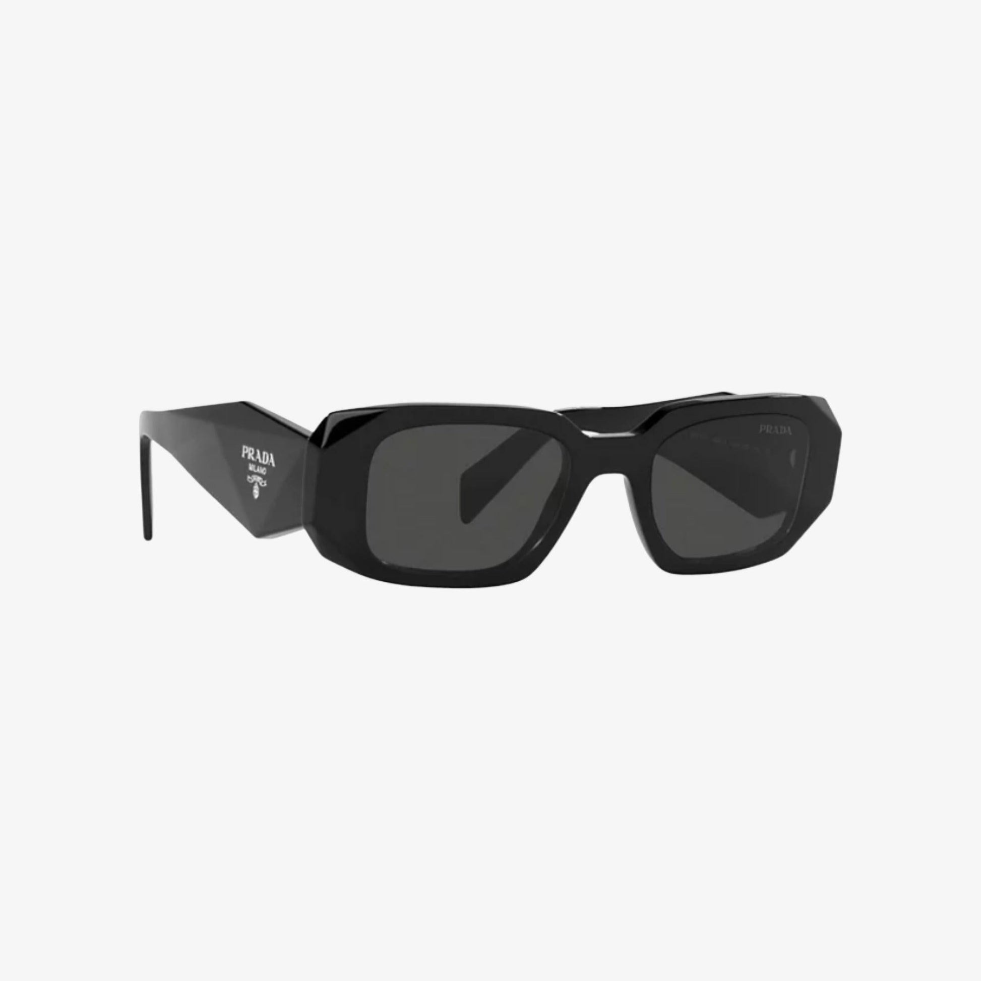Prada Symbole Sunglasses Black (Slate Grey Lenses) [SPR17W-E1AB-F05S0-C-049] Luxury Designer Shades Eyewear for Unisex Adult Mens Womens Kids GS Youth Hypebeast - AVBL MRKT (1)