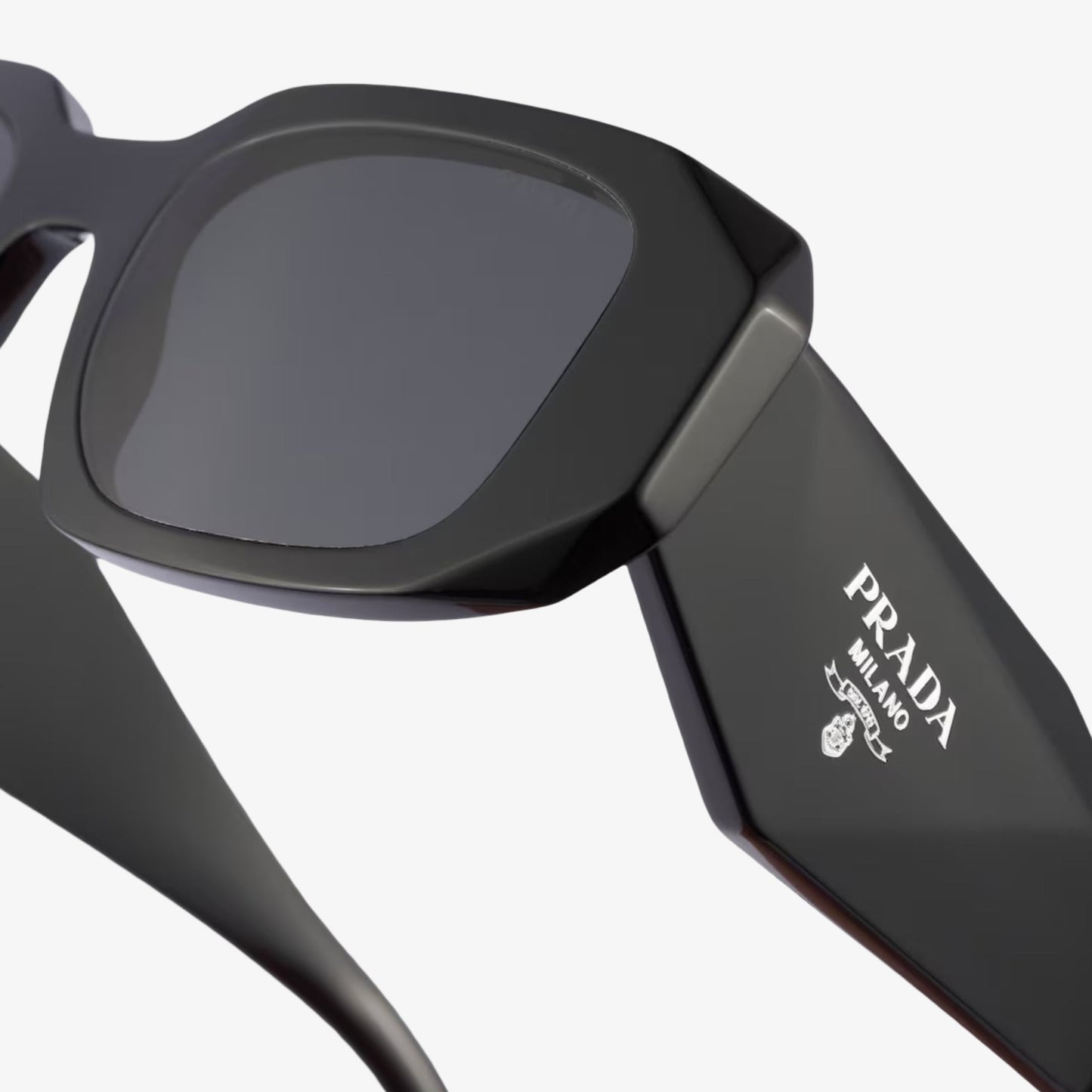 Prada Symbole Sunglasses Black (Slate Grey Lenses) [SPR17W-E1AB-F05S0-C-049] Luxury Designer Shades Eyewear for Unisex Adult Mens Womens Kids GS Youth Hypebeast - AVBL MRKT (6)