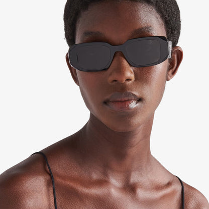 Prada Symbole Sunglasses Black (Slate Grey Lenses) [SPR17W-E1AB-F05S0-C-049] Luxury Designer Shades Eyewear for Unisex Adult Mens Womens Kids GS Youth Hypebeast - AVBL MRKT (8)