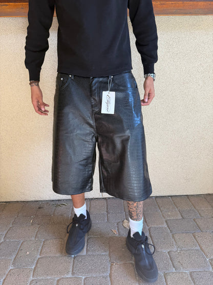 ProjectCapri CAPRI CROC LEATHER JORTS - AVBL MRKT (2)