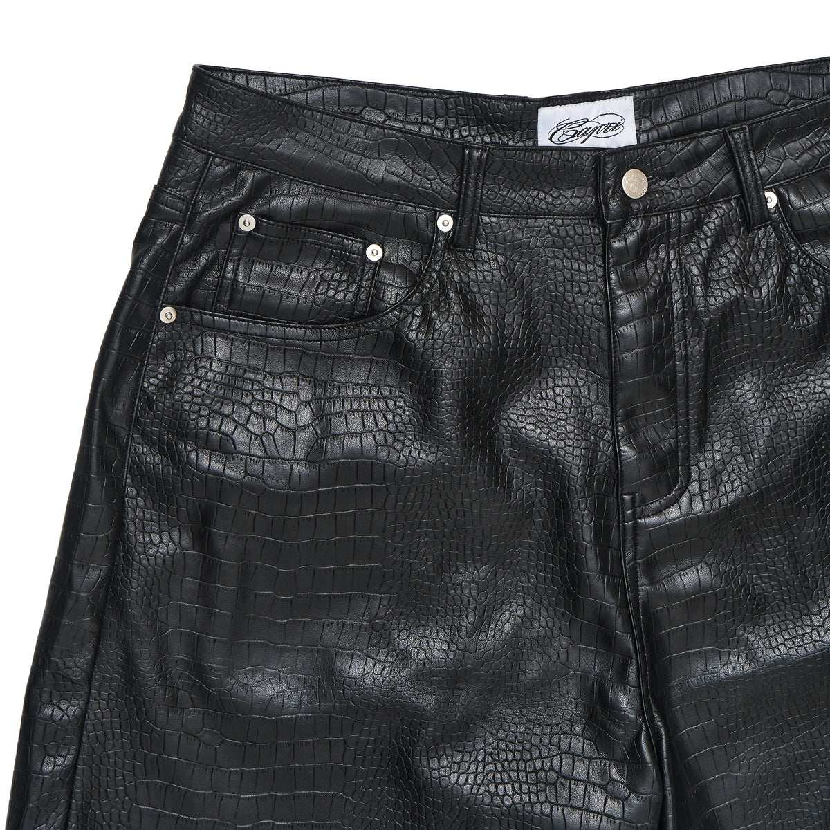 ProjectCapri CAPRI CROC LEATHER JORTS - AVBL MRKT (5)