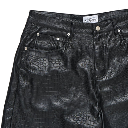 ProjectCapri CAPRI CROC LEATHER JORTS - AVBL MRKT (5)