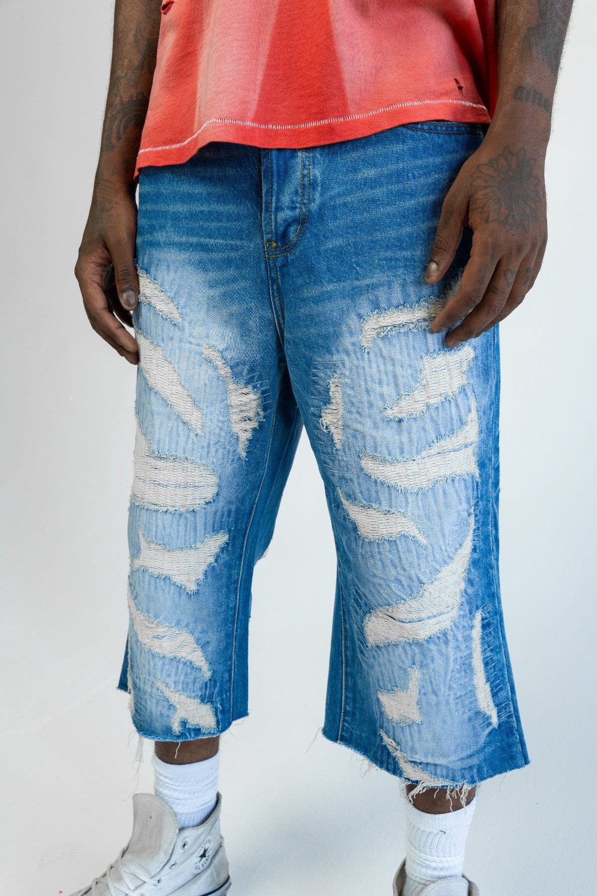ProjectCapri DISTRESSED CAPRI JORTS - AVBL MRKT (11)