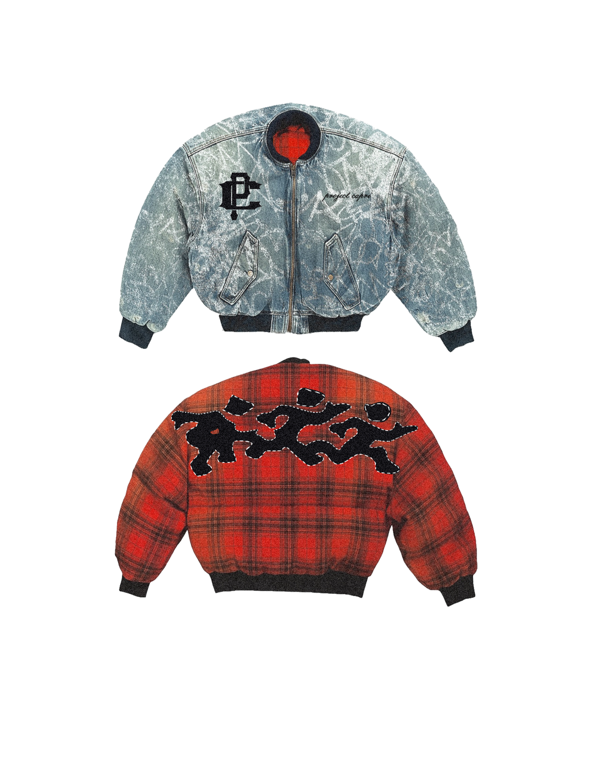 ProjectCapri Reversable Graffiti Bomber - AVBL MRKT (6)