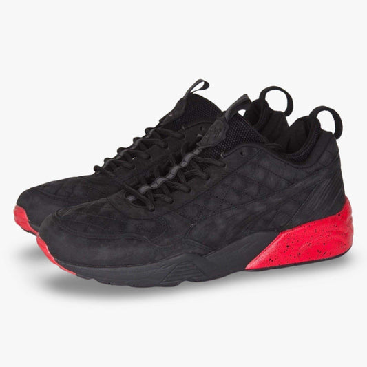 Puma x Kith x Ronnie Fieg x Highsnobiety R698 'A Tale of Two Cities' (2015) [360323-01] Athletic Casual Fashion Running Sports Sneakers in Black / Red for Unisex Adult Mens - AVBL MRKT (1)