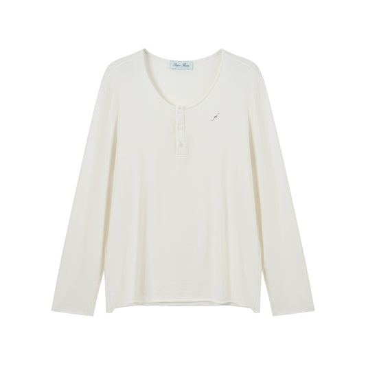 Puppet-Theater Delicate Wide Neck Henley - AVBL MRKT (1)