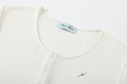 Puppet-Theater Delicate Wide Neck Henley - AVBL MRKT (8)