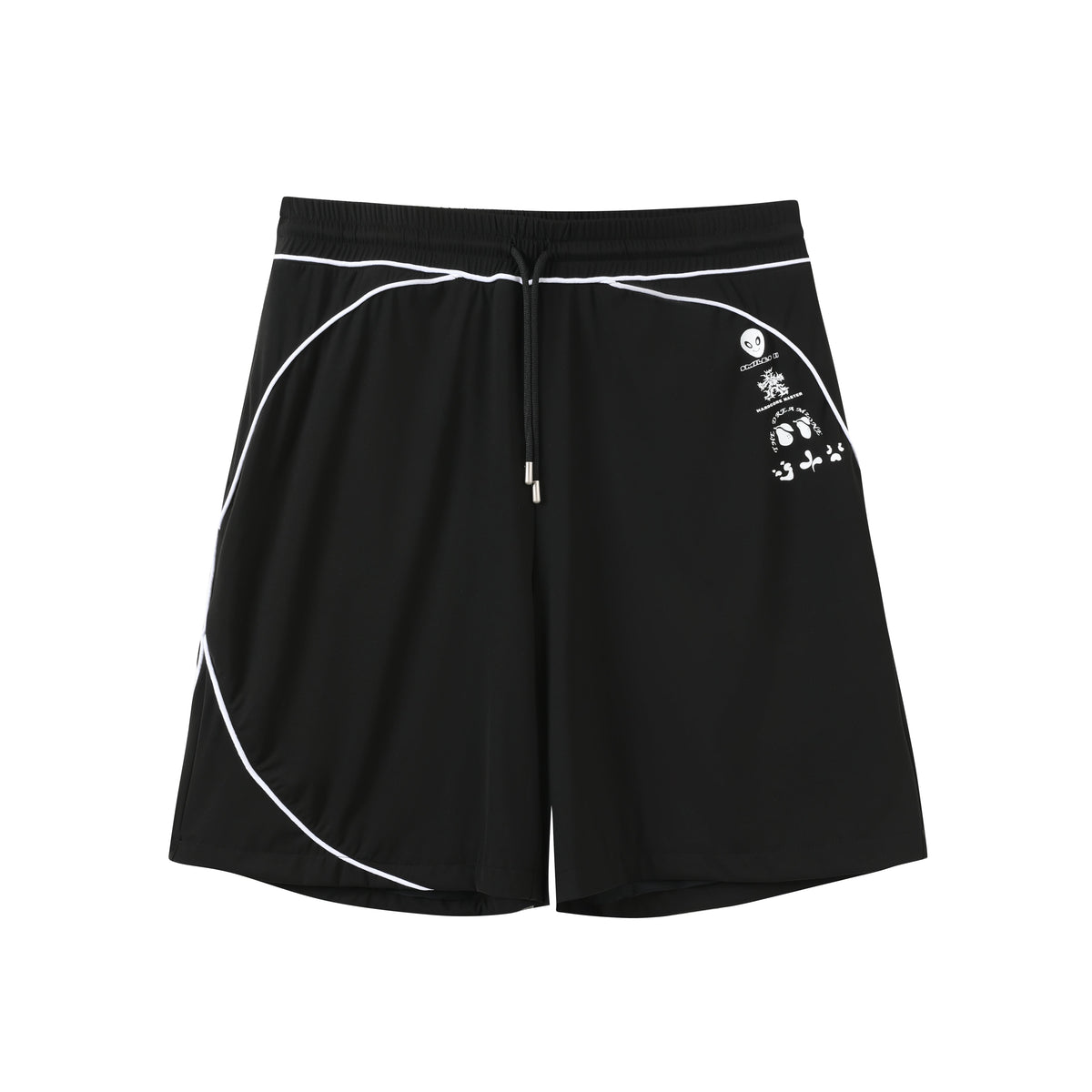 Puppet-Theater Piped Lux Club Shorts (Black) - AVBL MRKT (1)