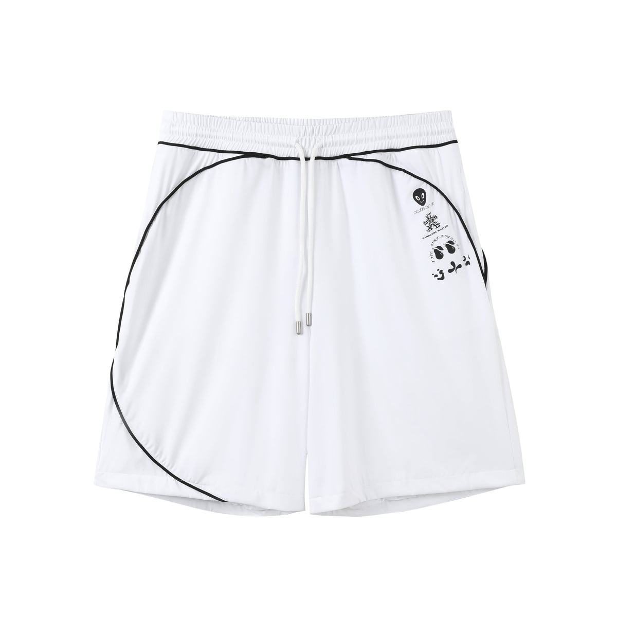 Puppet-Theater Piped Lux Club Shorts (White) - AVBL MRKT (1)