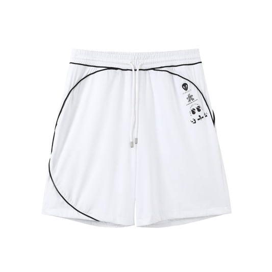 Puppet-Theater Piped Lux Club Shorts (White) - AVBL MRKT (1)